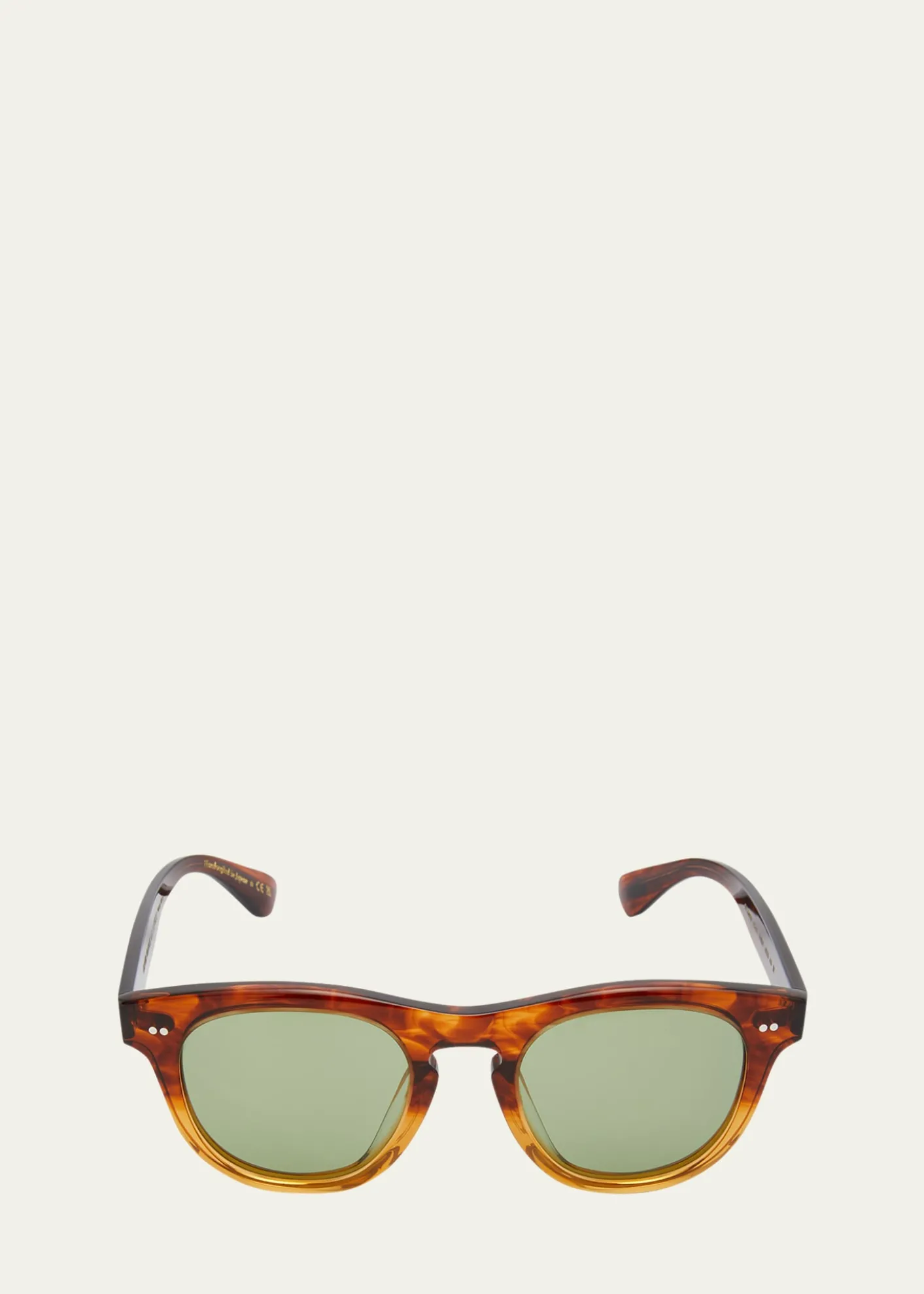 Oliver PeoplesMen's Rorke Round Acetate & Crystal Sunglasses