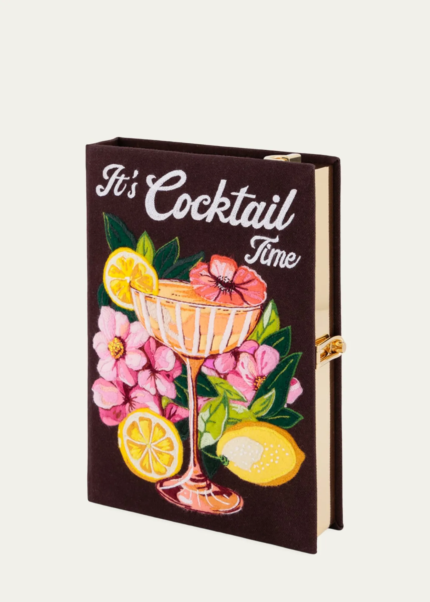 Olympia Le-TanIt's Cocktail Time Book Clutch Bag with Strap