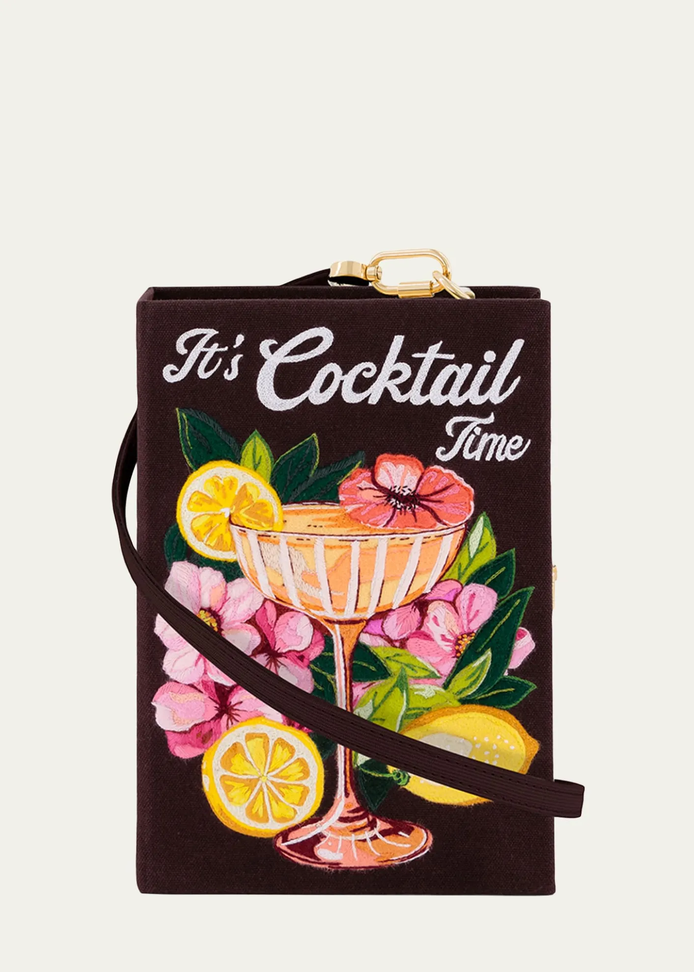 Olympia Le-TanIt's Cocktail Time Book Clutch Bag with Strap