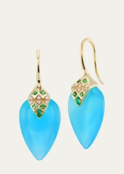 Orly MarcelTemple Carved Turquoise Earrings