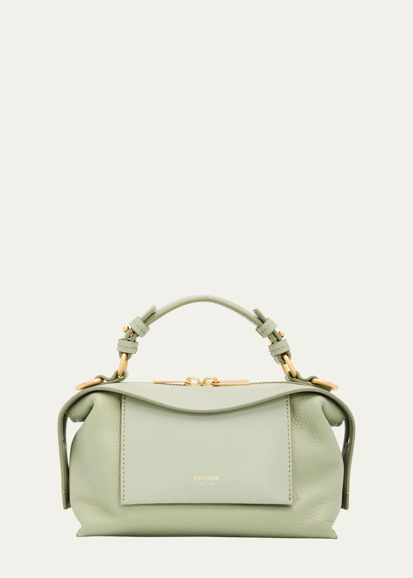 OrotonMica Mini Leather Bowling Bag