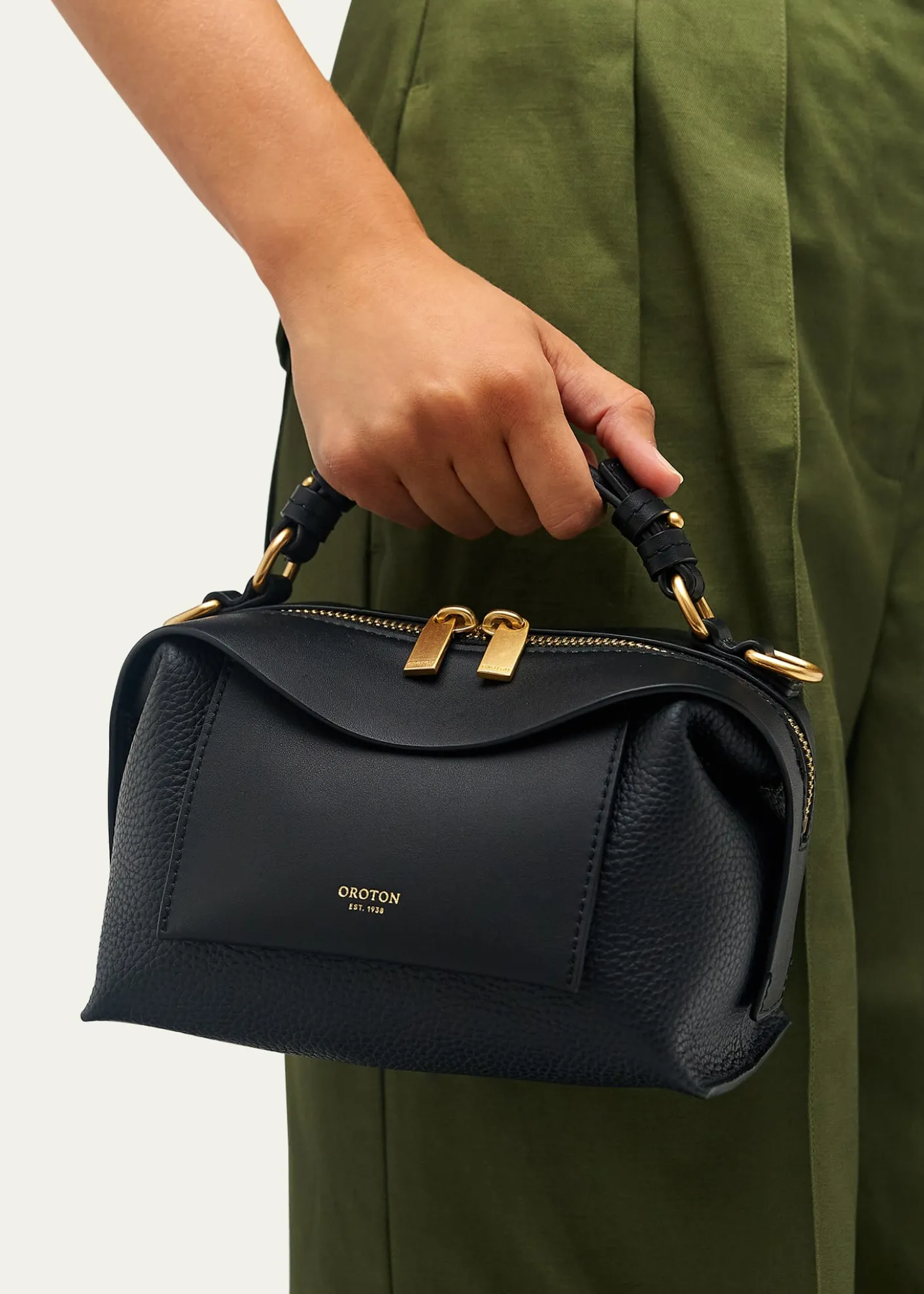 OrotonMica Mini Zip Leather Crossbody Bag