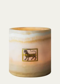 OrtigiaAmbra Nera Alabaster Candle, 35 oz.