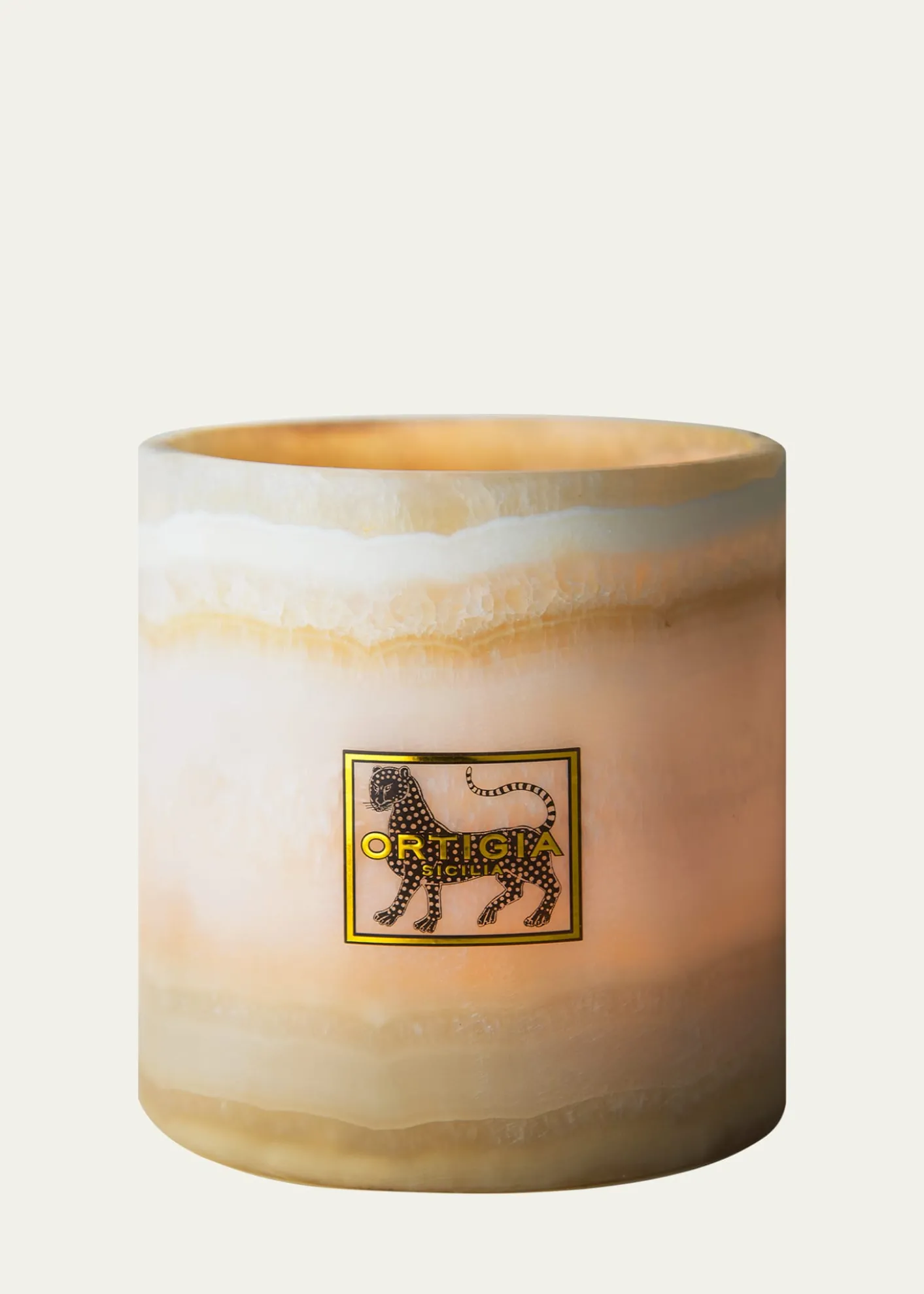 OrtigiaAmbra Nera Alabaster Candle, 35 oz.
