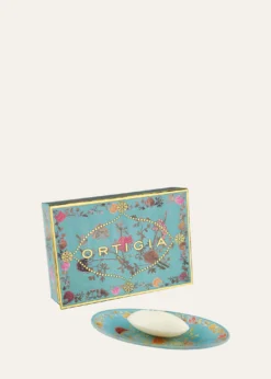 OrtigiaFlorio Glass Plate & Soap Set