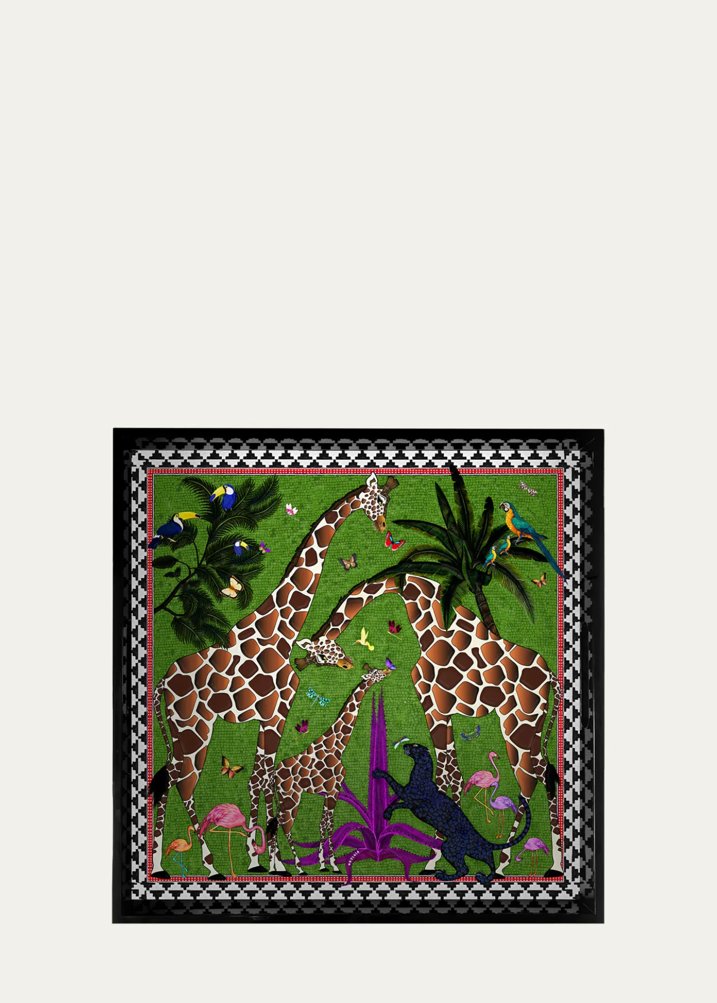 OrtigiaGiraffe Lacquered Square Tray