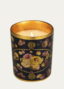 OrtigiaRose Antiche Decorated Candle, 5.3 oz.