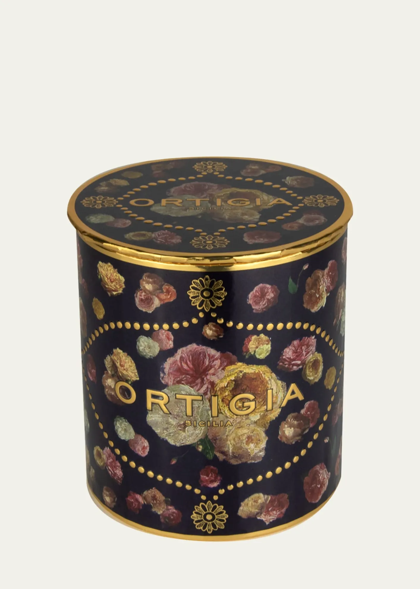 OrtigiaRose Antiche Decorated Candle, 5.3 oz.