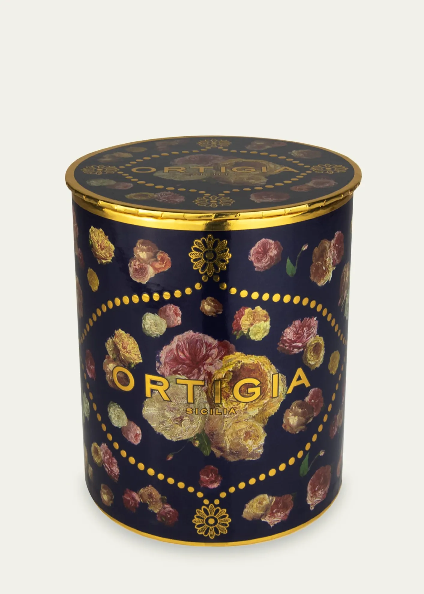 OrtigiaRose Antiche Decorated Candle, 13.4 oz.