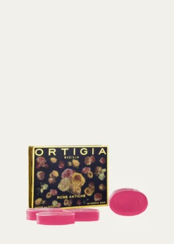 OrtigiaRose Antiche Glycerine Soap Box, 4 x 1.4 oz.