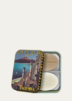 OrtigiaTaormina City Bar Soap Tin, 2 x 0.9 oz.
