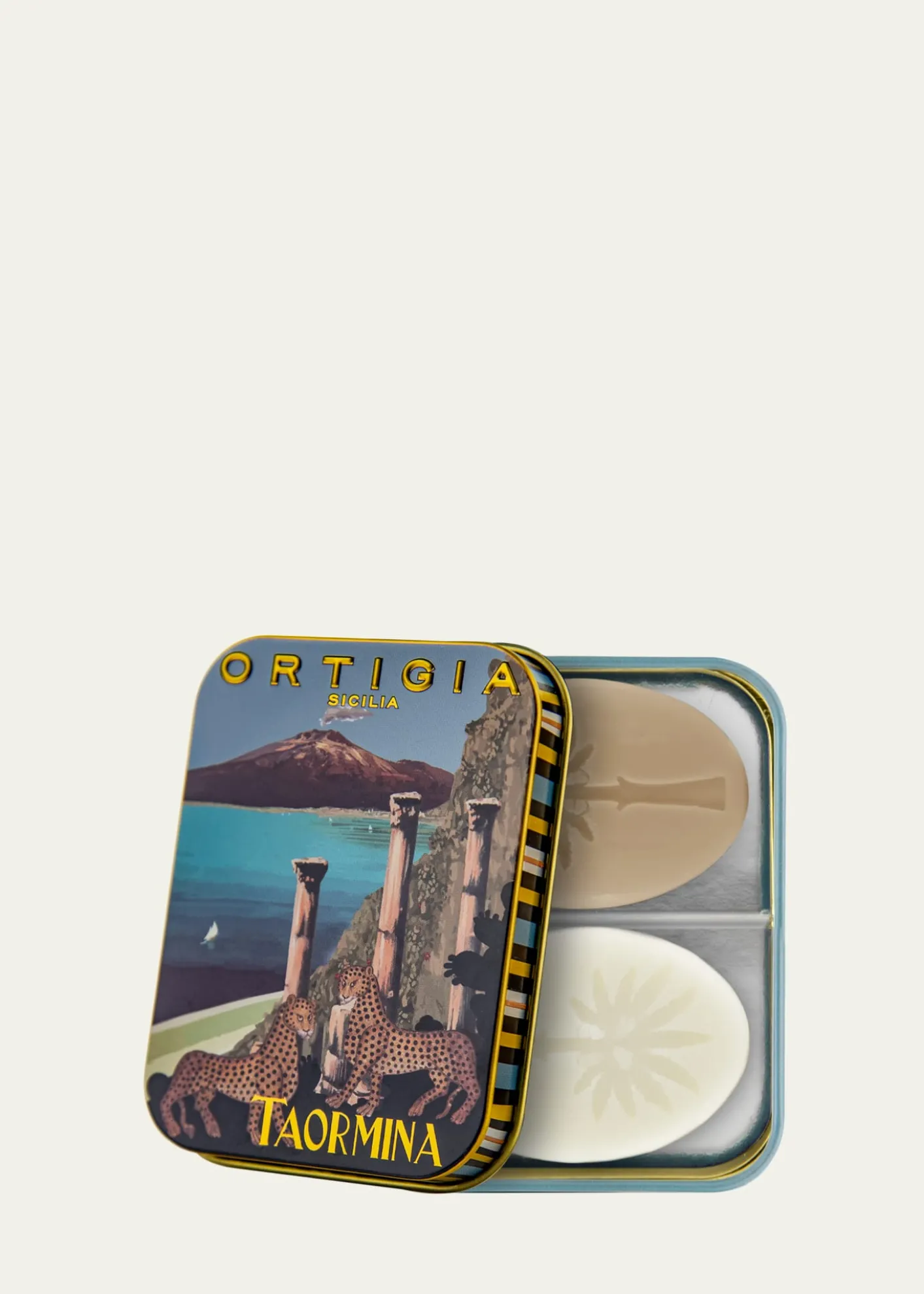 OrtigiaTaormina City Bar Soap Tin, 2 x 0.9 oz.