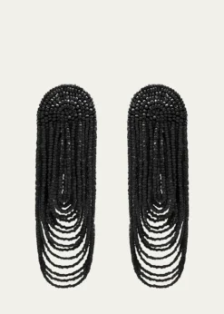 Oscar de la RentaBeaded Double Curtain Earrings