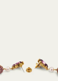 Oscar de la RentaCactus Crystal with Pearly Bead and Ball Earrings