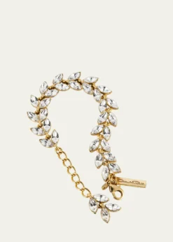 Oscar de la RentaCrystal Leaf Bracelet