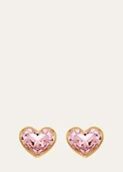Oscar de la RentaLarge Crystal Heart Stud Earrings