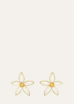 Oscar de la RentaLarge Orange Blossom Clip-On Earrings