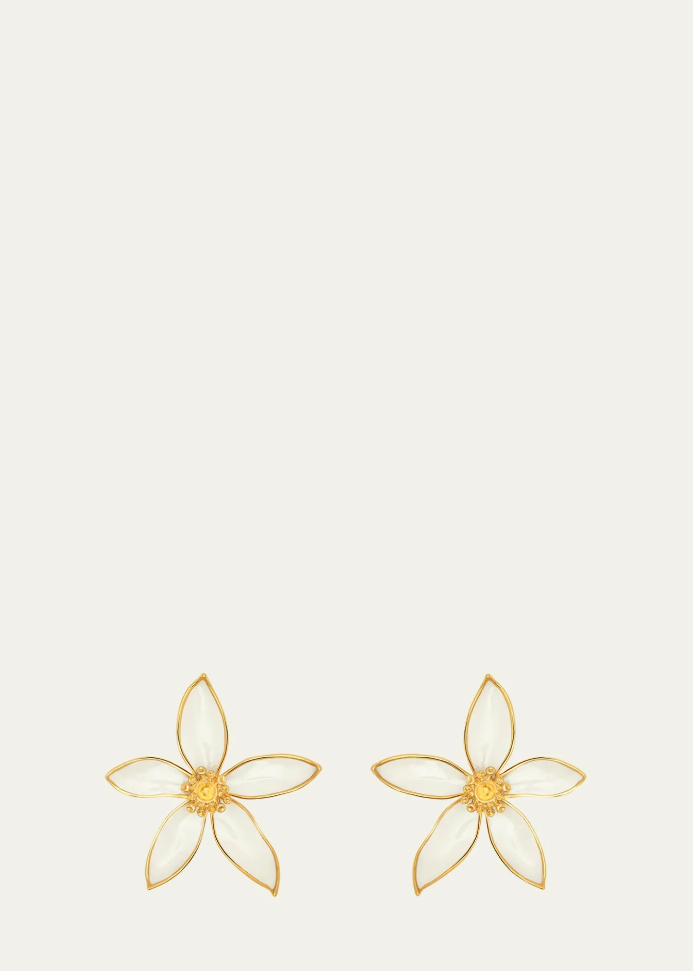 Oscar de la RentaLarge Orange Blossom Clip-On Earrings