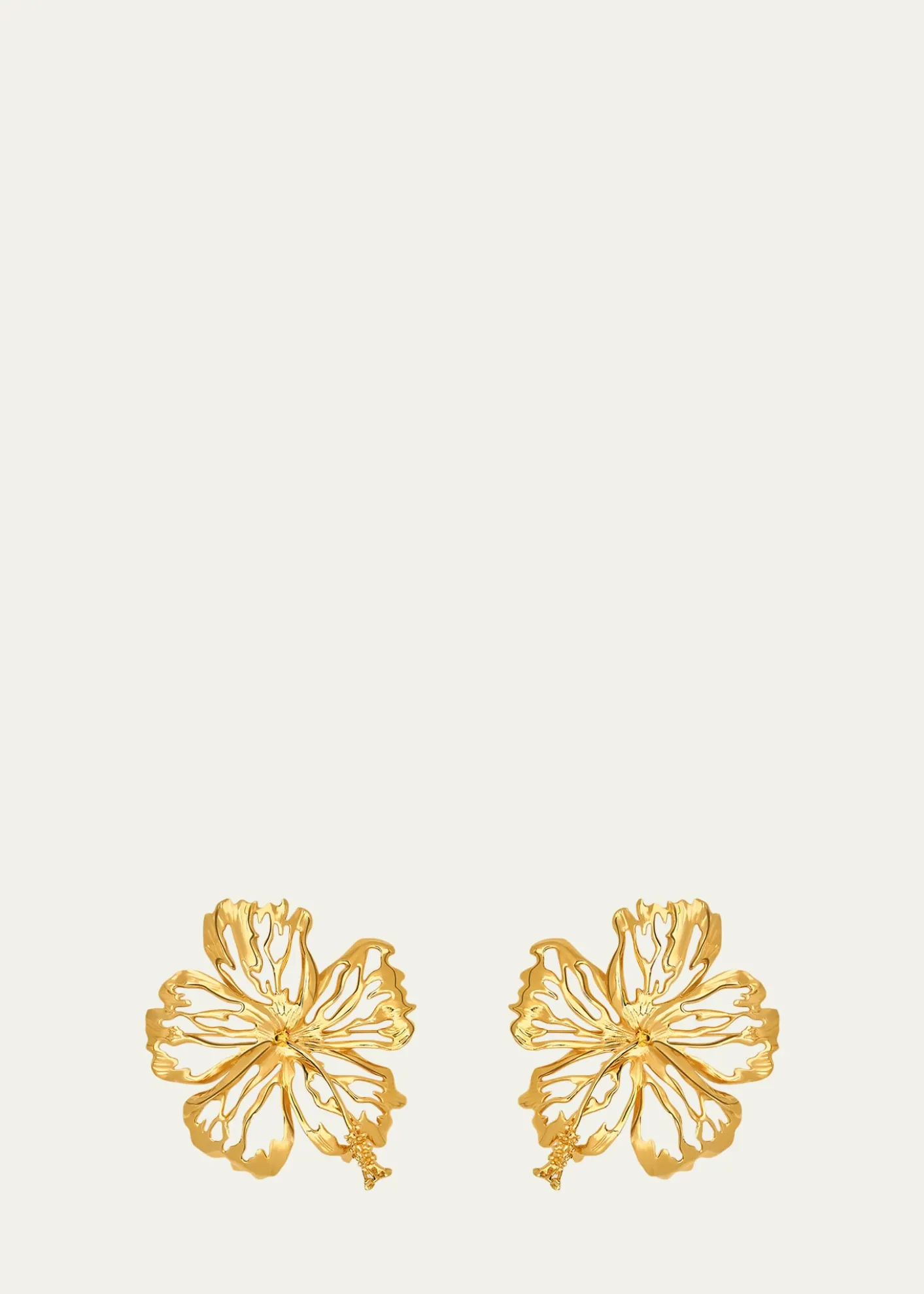 Oscar de la RentaOpenwork Hibiscus Earrings