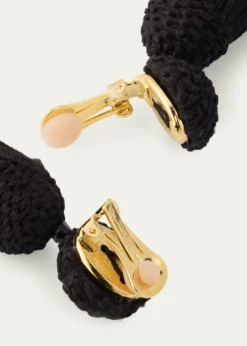 Oscar de la RentaSilk Rope Tassel Clip-On Earrings