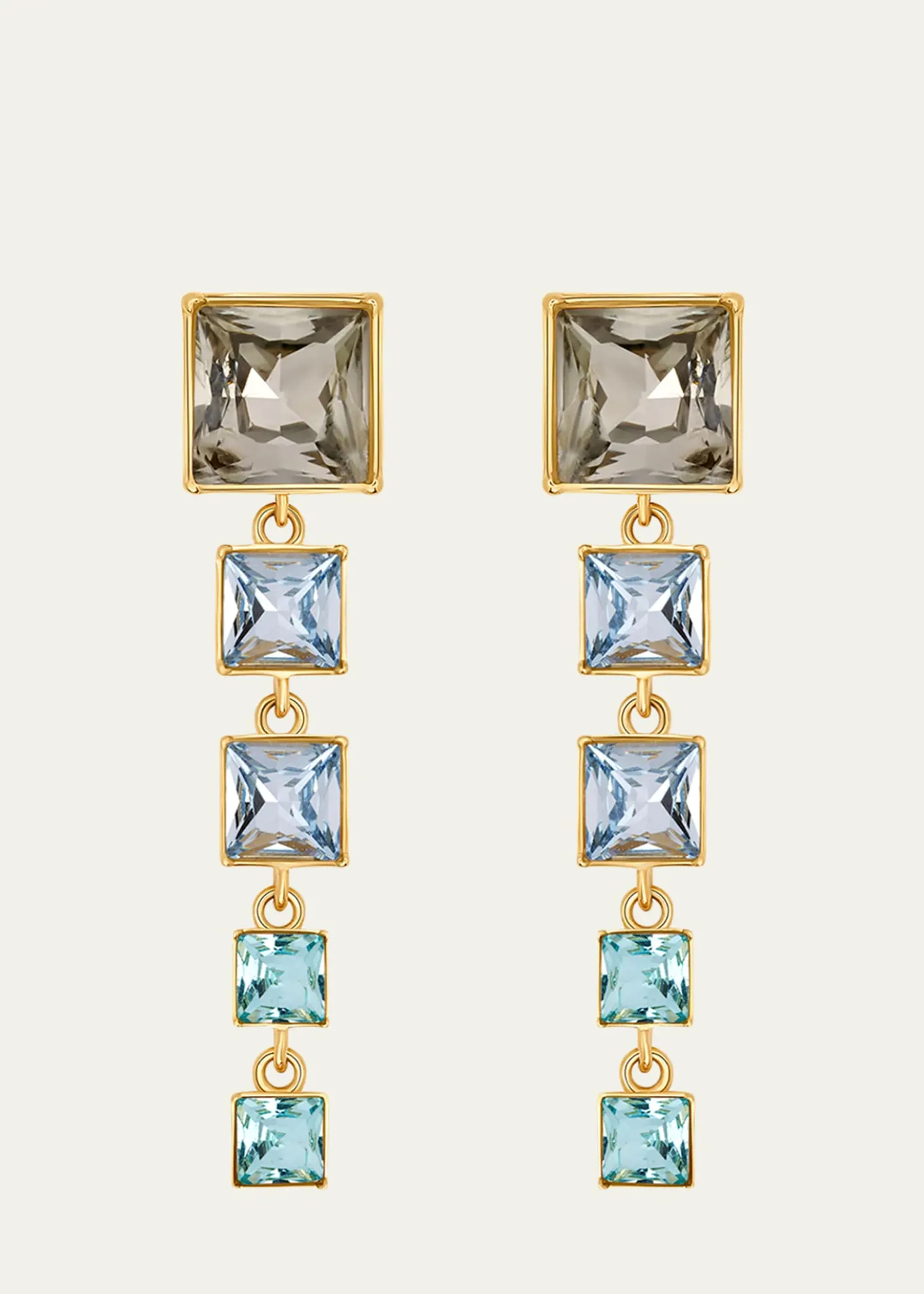 Oscar de la RentaSquare-Cut Rhinestone Dangle Earrings