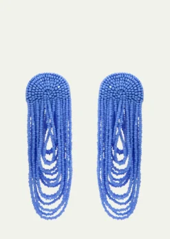 Oscar de la RentaBeaded Double Curtain Earrings