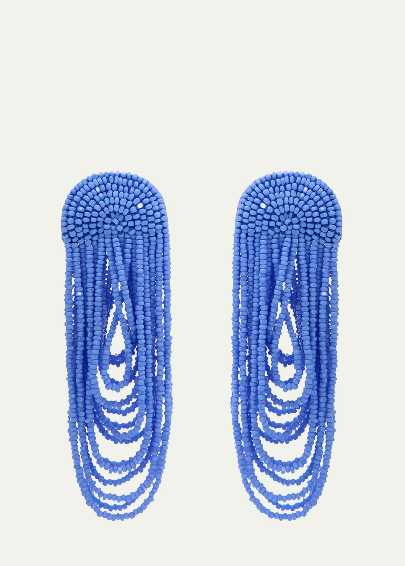 Oscar de la RentaBeaded Double Curtain Earrings
