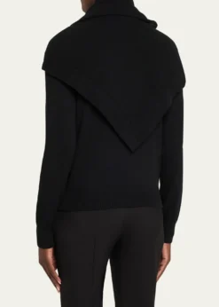 Oscar de la RentaCrewneck Cashmere Sweater With Removable Scarf