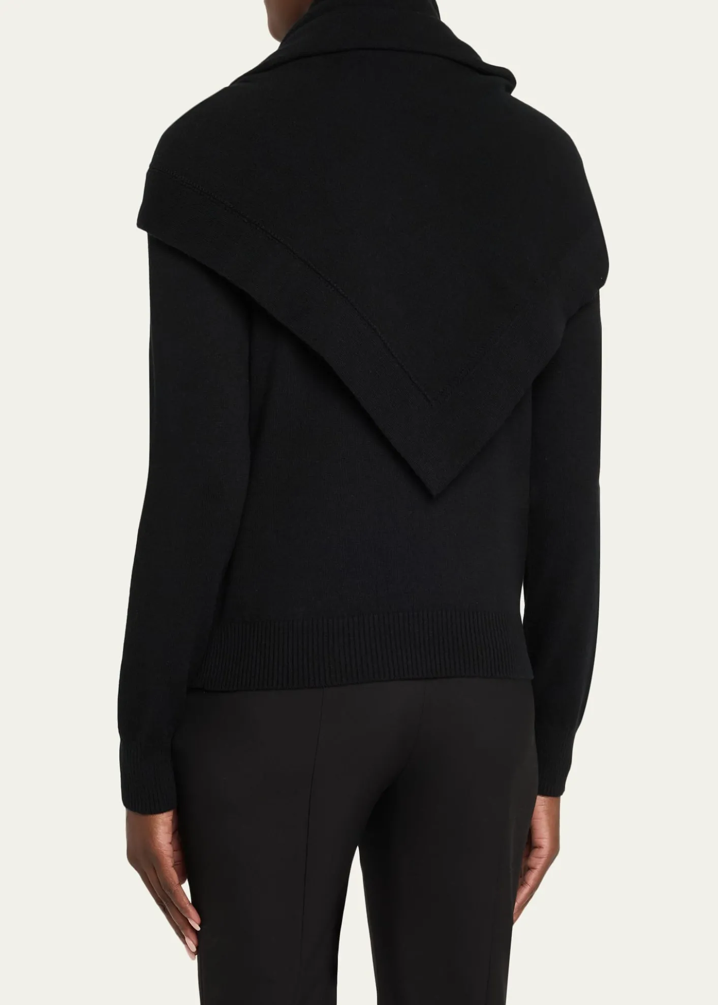 Oscar de la RentaCrewneck Cashmere Sweater With Removable Scarf