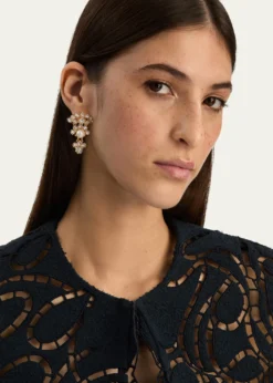 Oscar de la RentaCrystal Arch Drop Earrings