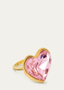 Oscar de la RentaCrystal Heart Ring
