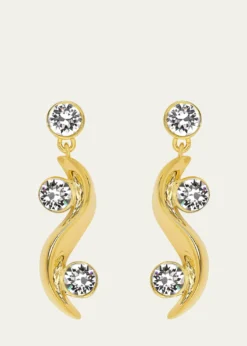 Oscar de la RentaCrystal Wave Drop Earrings