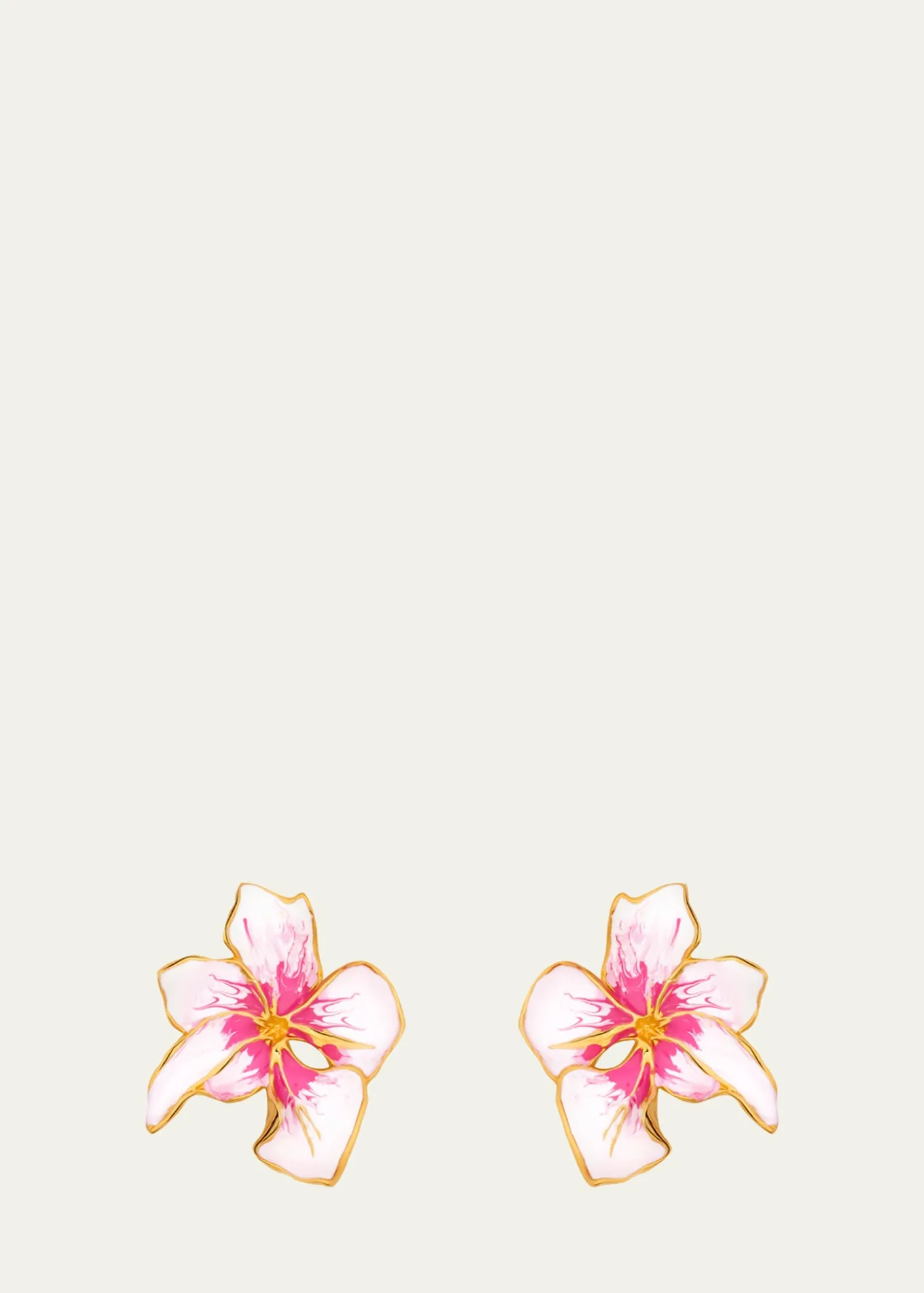 Oscar de la RentaCyclamen Small Stud Earrings, Pink