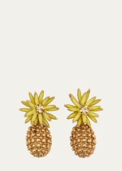 Oscar de la RentaFlower Post with Cactus Drop Earrings