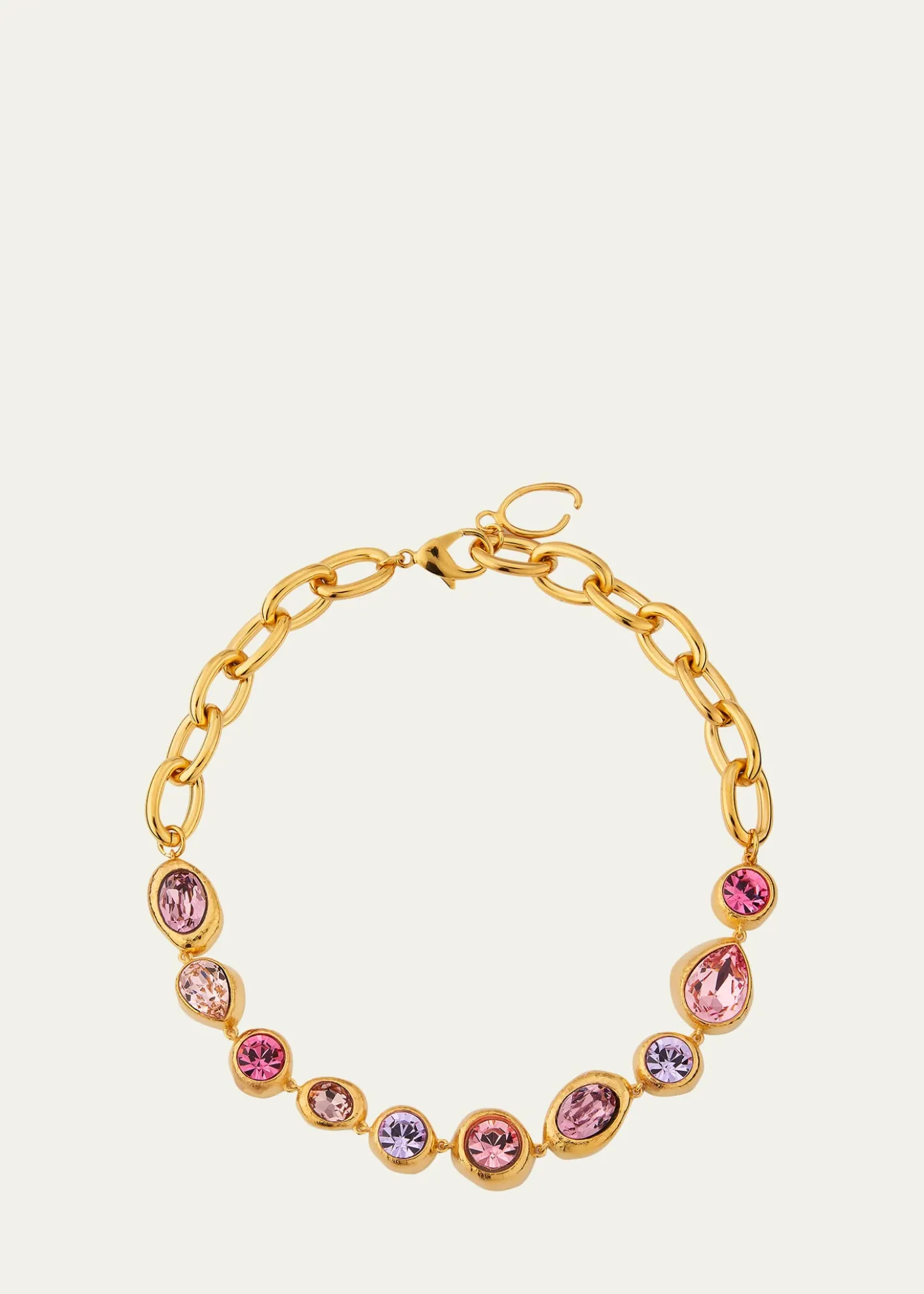 Oscar de la RentaHammered Stones Chain Necklace