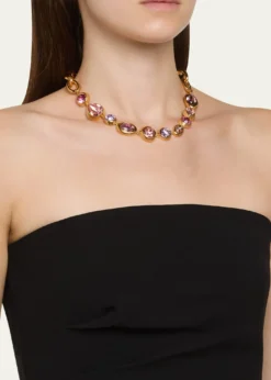 Oscar de la RentaHammered Stones Chain Necklace