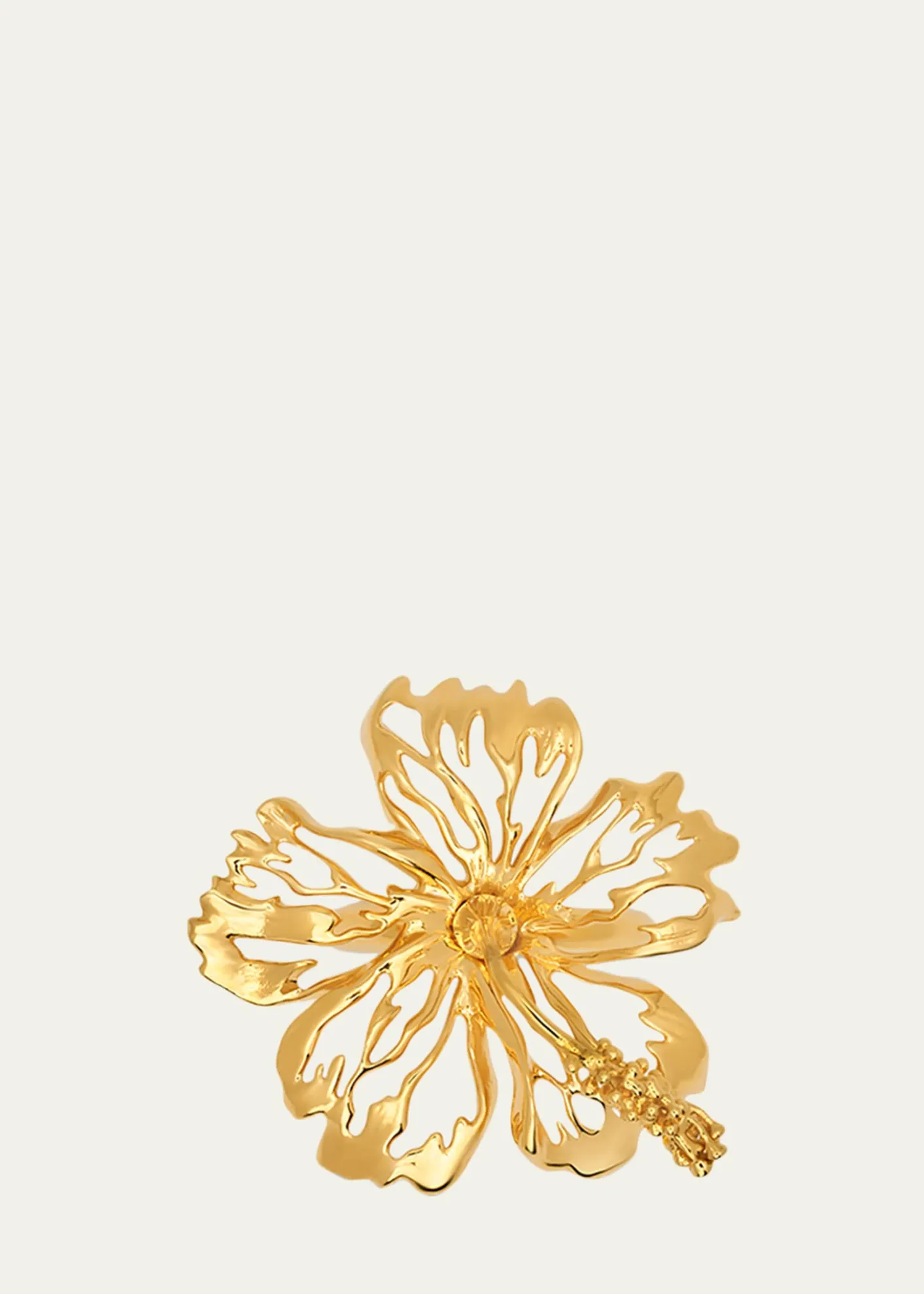 Oscar de la RentaOpenwork Hibiscus Ring