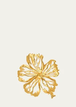 Oscar de la RentaOpenwork Hibiscus Brooch
