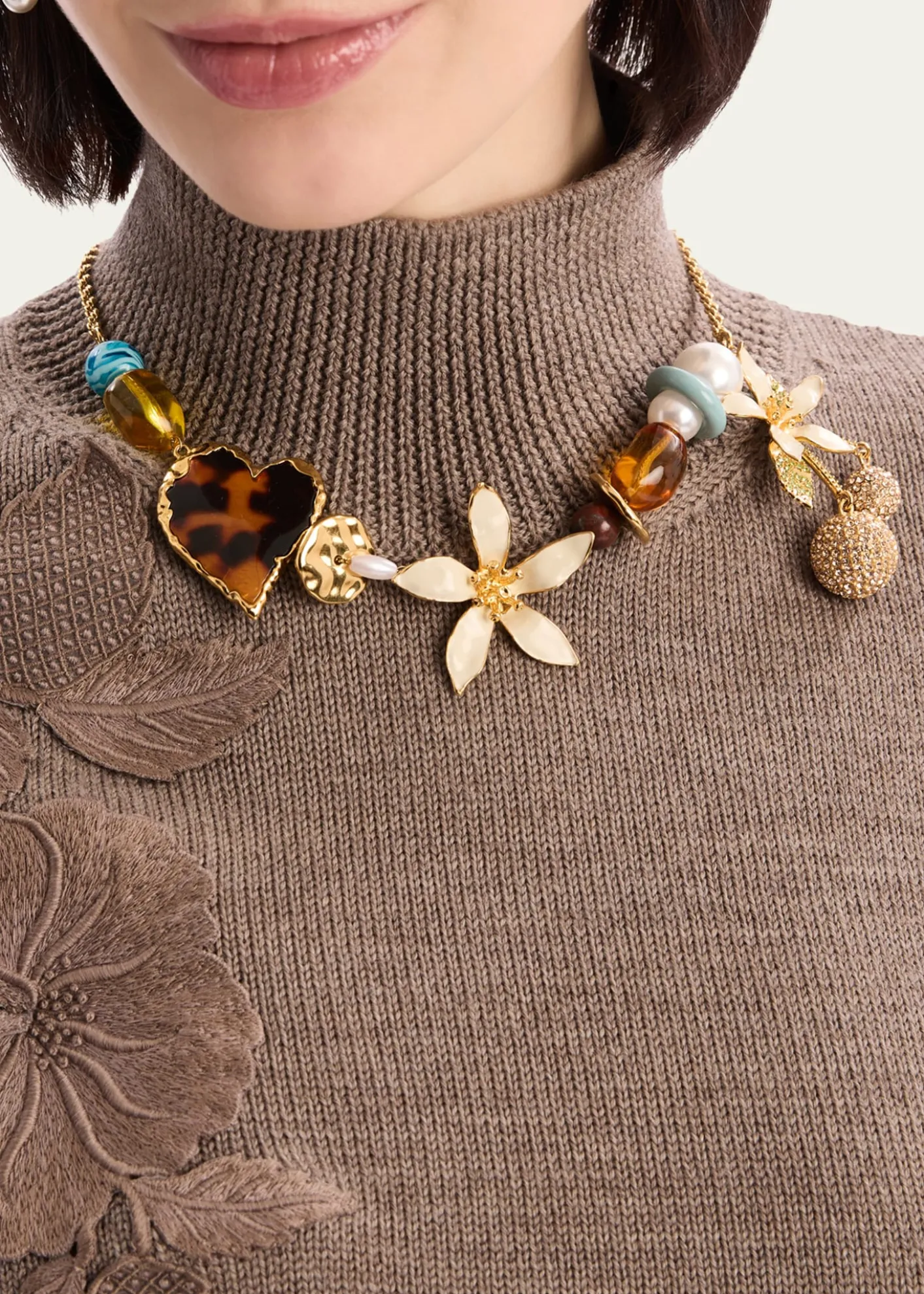 Oscar de la RentaOrange Blossom Charm Necklace
