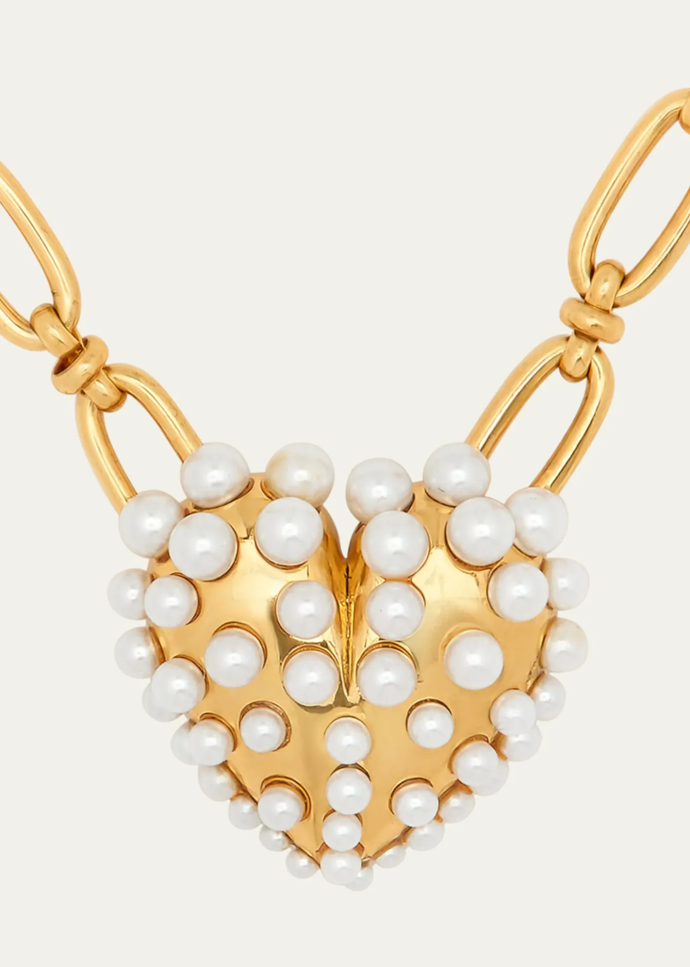 Oscar de la RentaPearly-Set Heart Pendant Necklace
