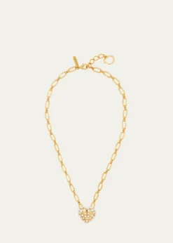 Oscar de la RentaPearly-Set Heart Pendant Necklace