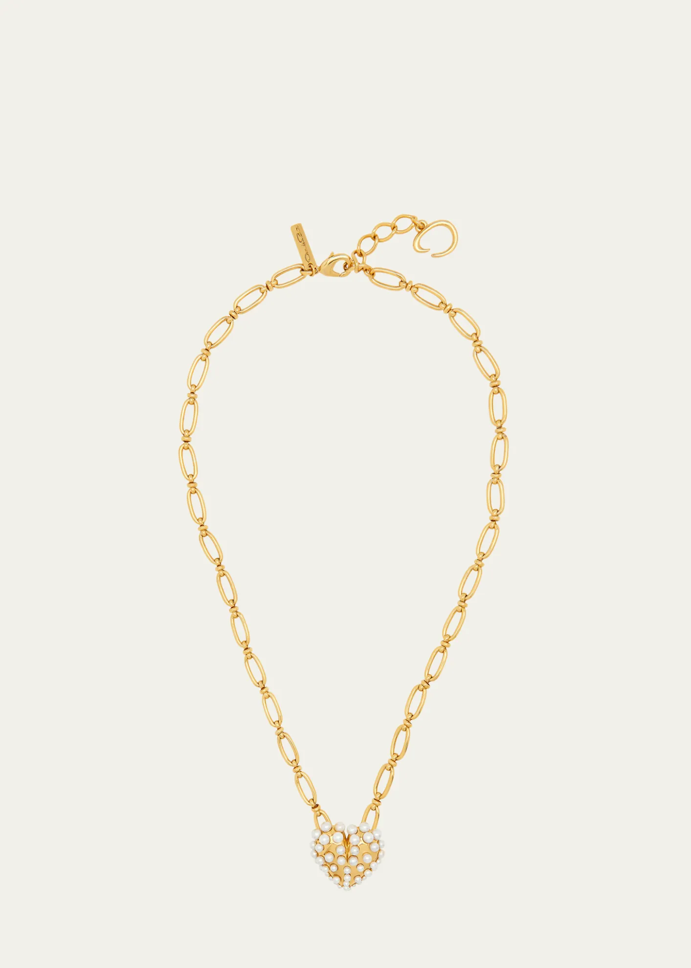 Oscar de la RentaPearly-Set Heart Pendant Necklace