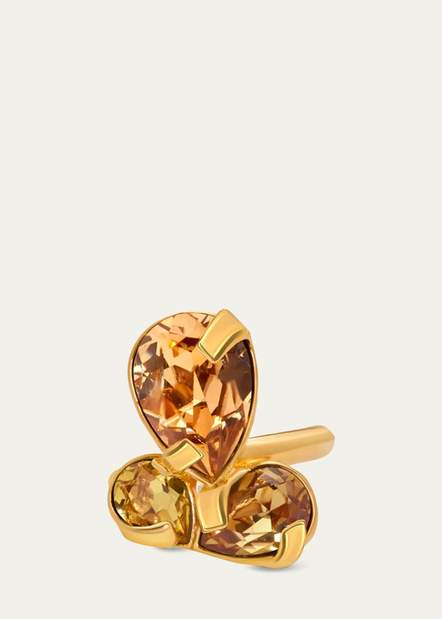 Oscar de la RentaPear Rhinestone Cluster Ring