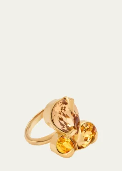 Oscar de la RentaPear Rhinestone Cluster Ring