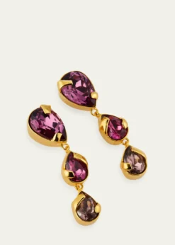 Oscar de la RentaPear Rhinestone Drop Earrings