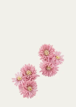 Oscar de la RentaPom-Pom Flower Stud Earrings