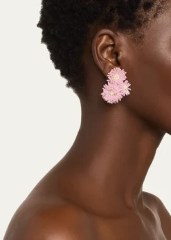 Oscar de la RentaPom-Pom Flower Stud Earrings