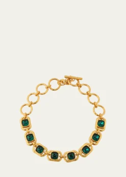 Oscar de la RentaRectangular Crystal Chain Necklace