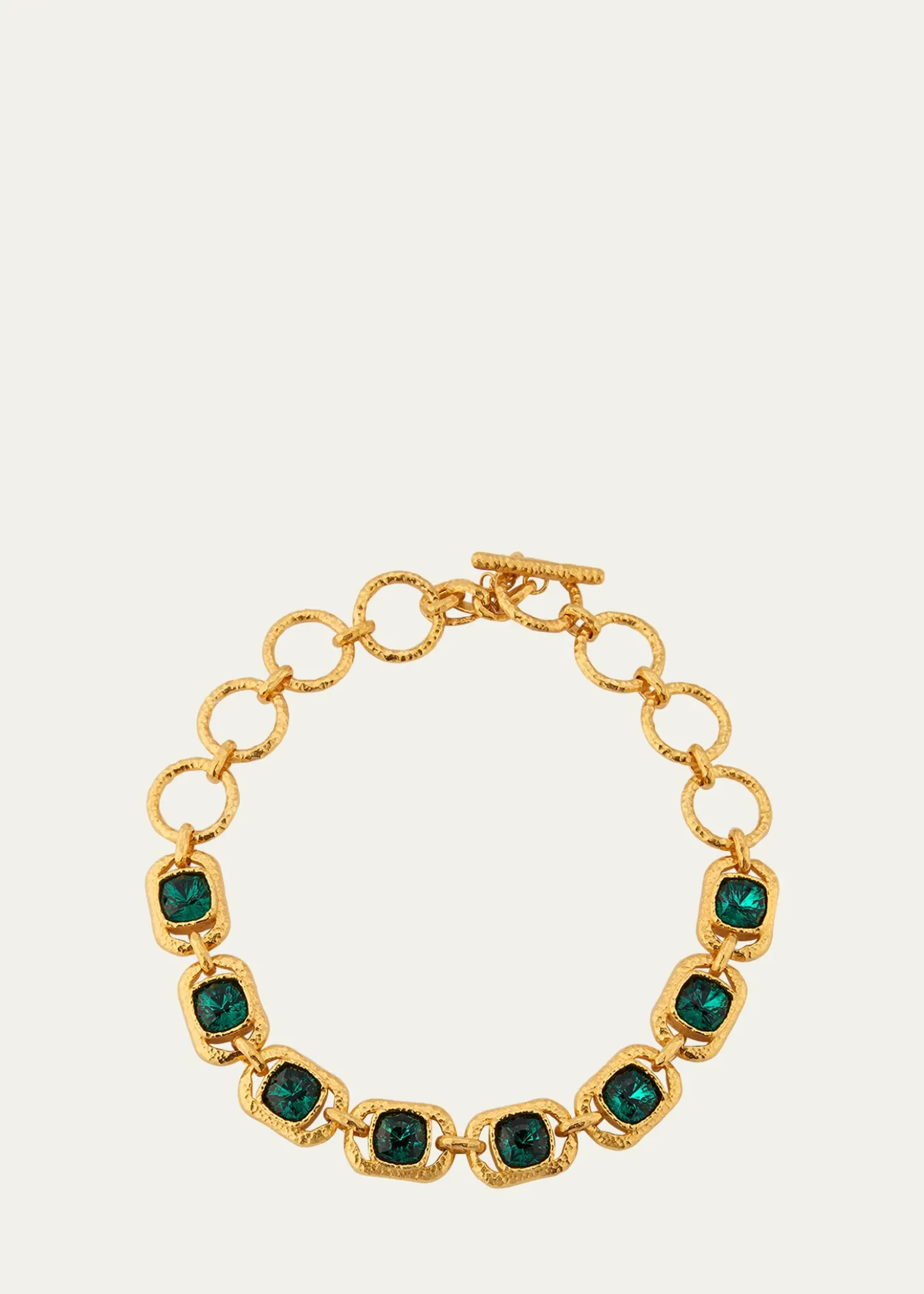 Oscar de la RentaRectangular Crystal Chain Necklace