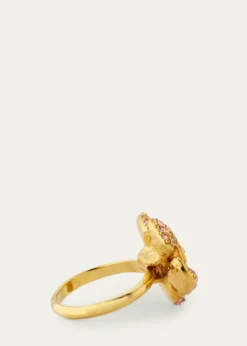 Oscar de la RentaRose Ring with Pave Crystals